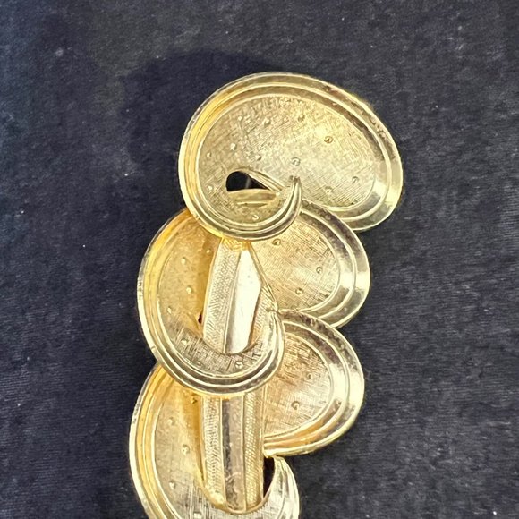 Vintage Gold Tone Abstract Brooch Signed West Germany (3277) - Picture 2 of 5